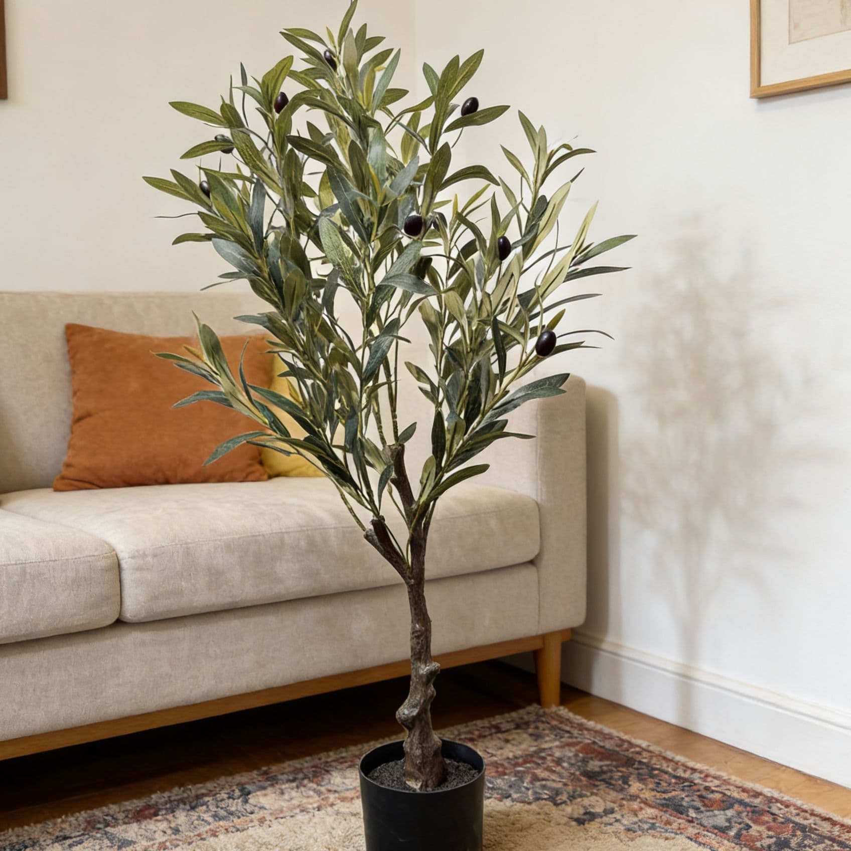 Nordic Style Artificial Olive Tree Creative Shaped Potted Tree Indoor Outdoor Artificial Greenery Ornament Wholesale Available