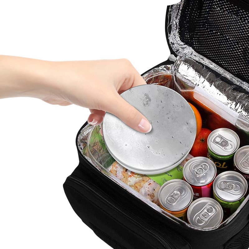 Cross-Border 304 Stainless Steel Ice Tray, Lunch Box Insulated Bag with Leak-Proof Freezing and Fresh-Keeping Ice Pan