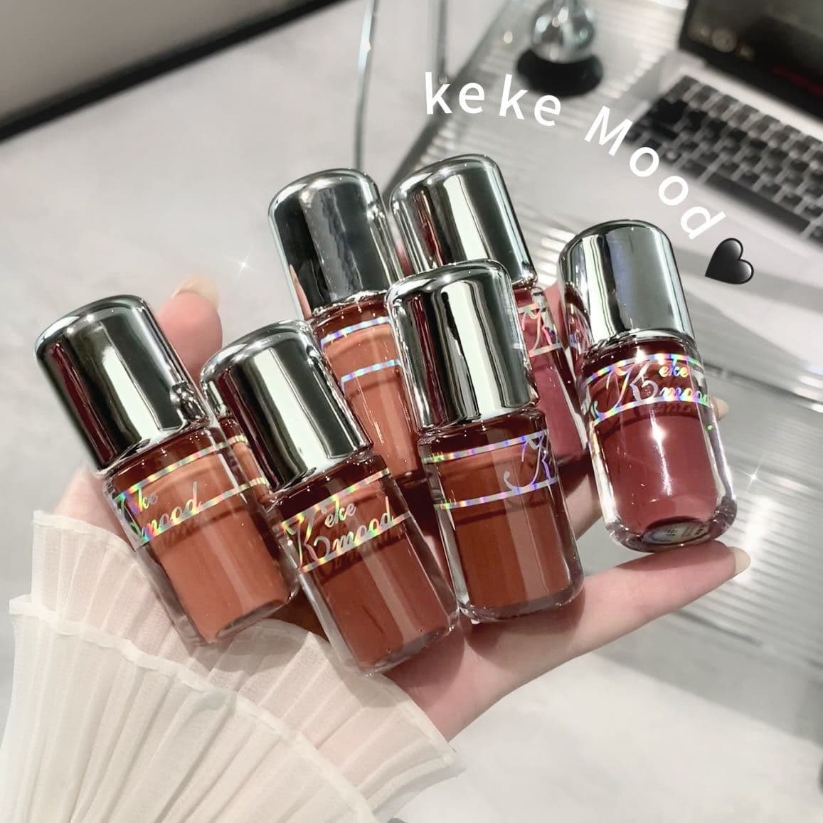 KeKe Mood Bouncy Glossy Lip Glaze Moisturizing Long-Lasting Mirror Shine Plumping Lip Gloss