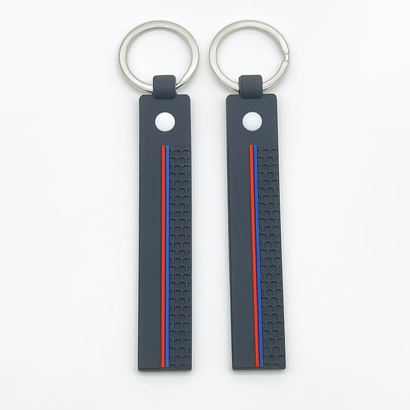 Silicone Key Case Keychain Belt Clip Car Key Ring Holder Universal Two-Tone