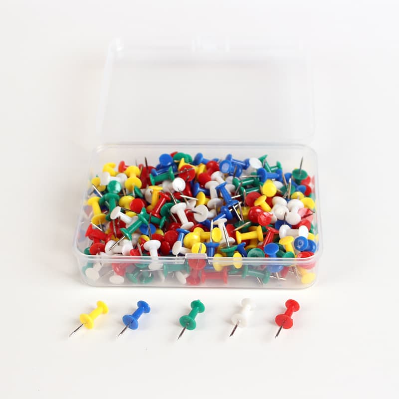 Boxed Photo Wall Cork Board Push Pins DIY Decoration Colorful Drawing Pins and Small Tacks for Art