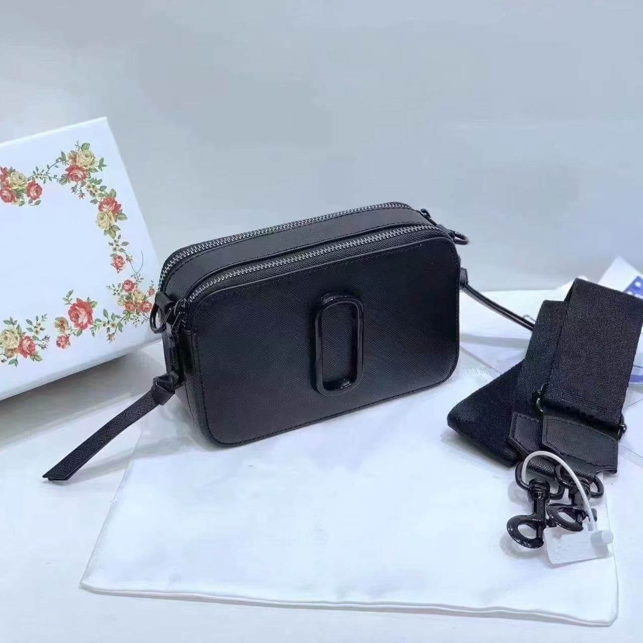 Cross-border Best-selling MJ Camera Bag 2025 New Style European and American Contrast Color Square Bag Wide Shoulder Strap Versatile Crossbody Bag for Women