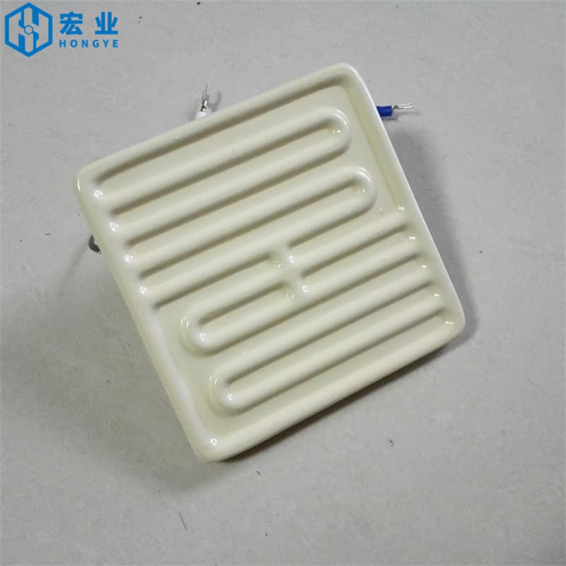 Embedded far-infrared ceramic heating plate/brick/tile for vacuum forming machines; ceramic sheet with temperature measurement capability up to 120*120 mm.