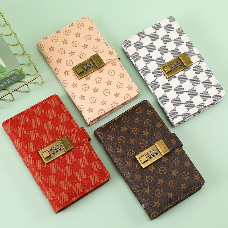 Combination Lock Cash Storage Notebook A6 Cash Password Book Money Organizer Large Capacity Money Saving Folder Premium Journal