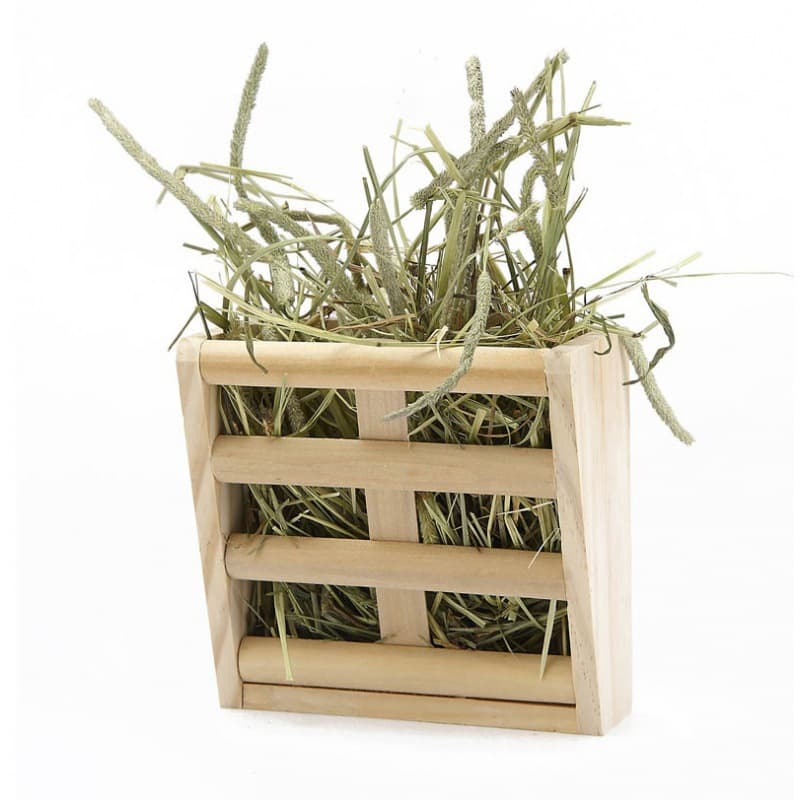 Amazon Best-Seller Fixed Wooden Hay Rack Rabbit Chinchilla Guinea Pig Wooden Food Bowl Pet Toy Supplies