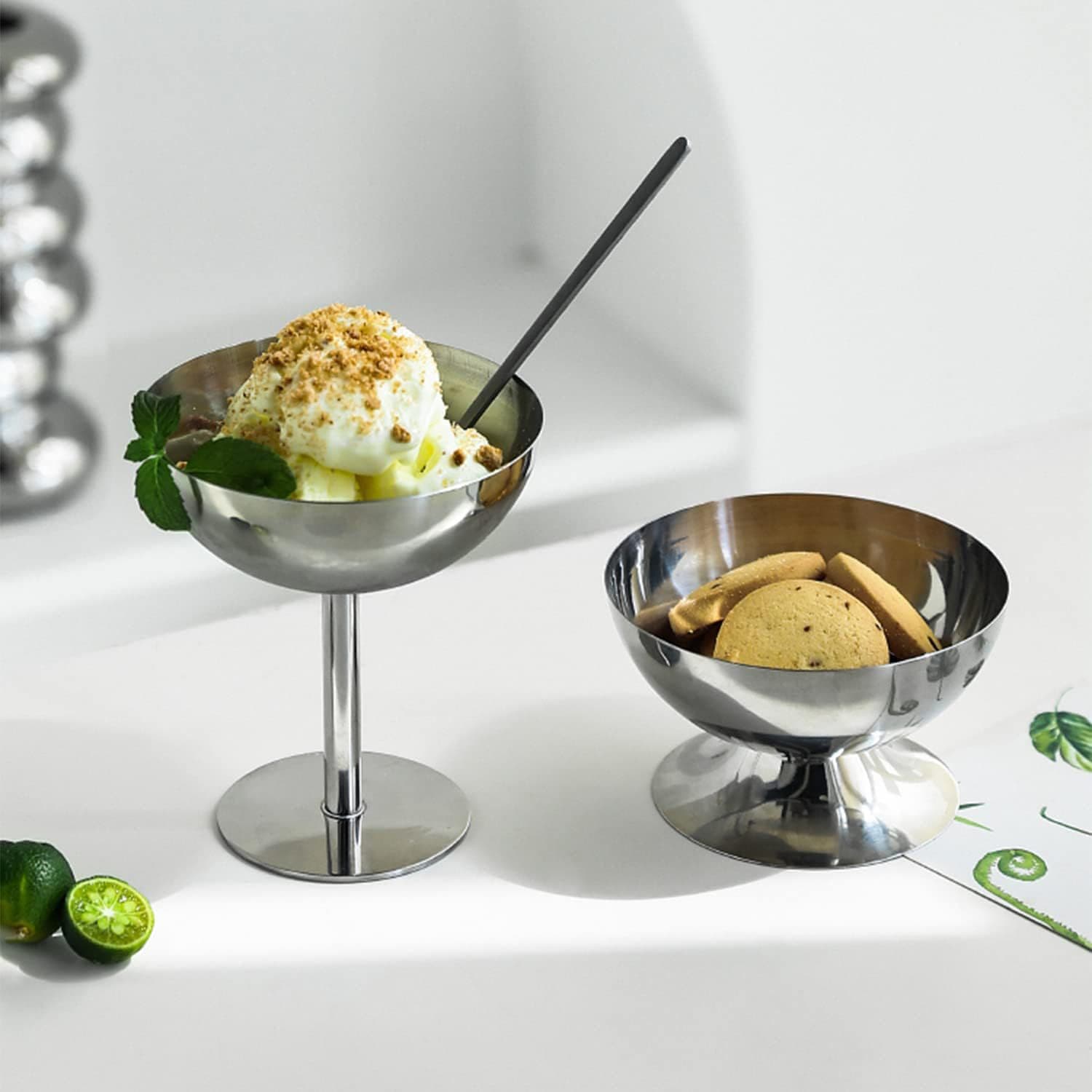 304 Stainless Steel Ice Cream Cup Pudding Cup Cocktail Cup Tall Dessert Cup Ice Cream Cup