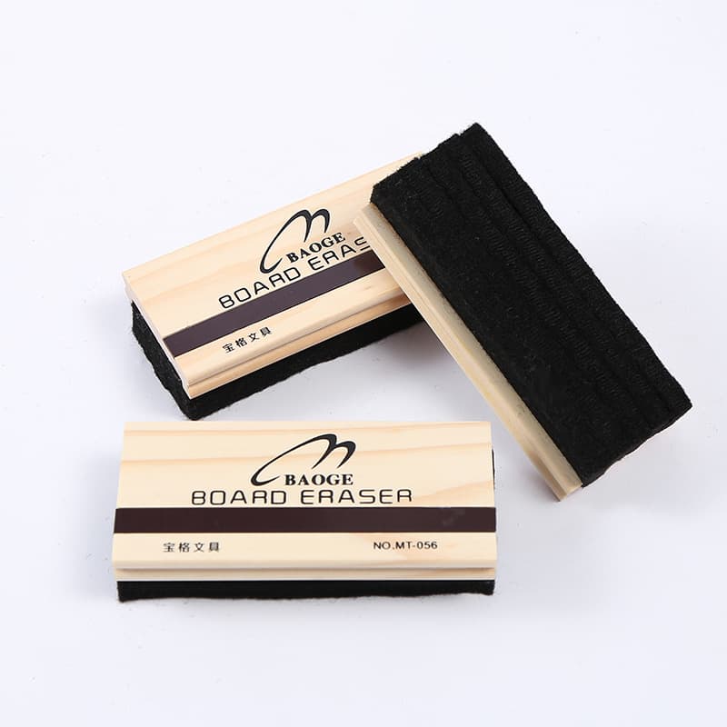 Crossover's new minimalist wooden blackboard eraser with magnetic strip for easy cleaning and use in classrooms and offices.