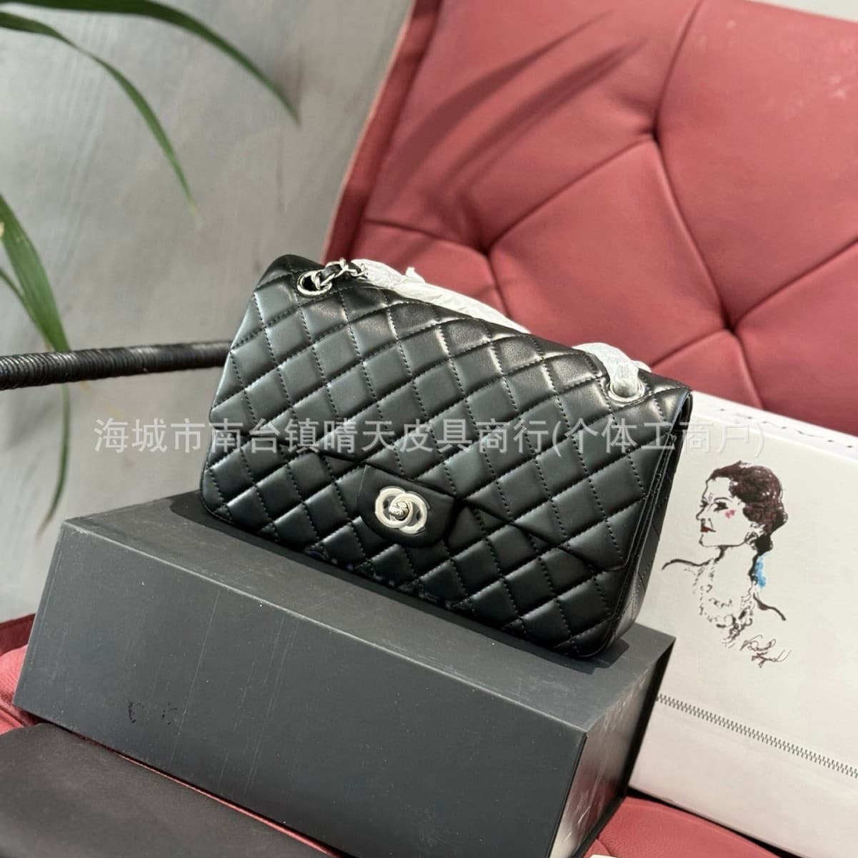 Xiaoxiang High Version Lambskin CF25 Chain Flap Bag Full Set Packaging Crossbody Women's Bag Multi-Layer Genuine Leather Chain Bag