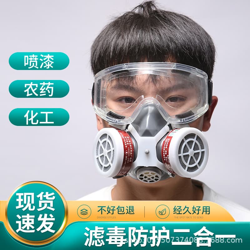 Gas Mask for Paint Spraying, Formaldehyde, Renovation, Polishing, Dust Mask, Paint, Pesticide Mask, and Gas Protection