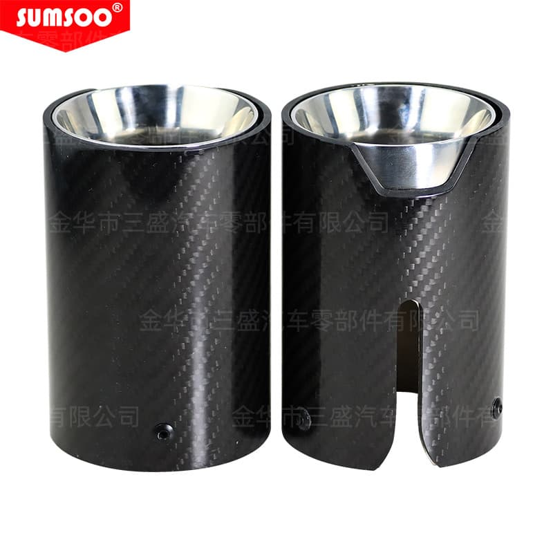 Exhaust pipe tip for 60mm outer diameter exhaust pipe, compatible with Jetta Mk6, Golf 6/7, Polo 6R, Bora, BMW modification