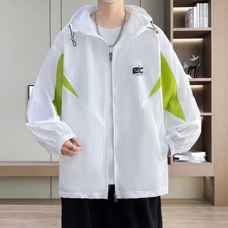 Youth Summer Thin Ice Silk Sun Protection Jacket for Boys Middle High School Students Quick-Dry Breathable Skin Coat