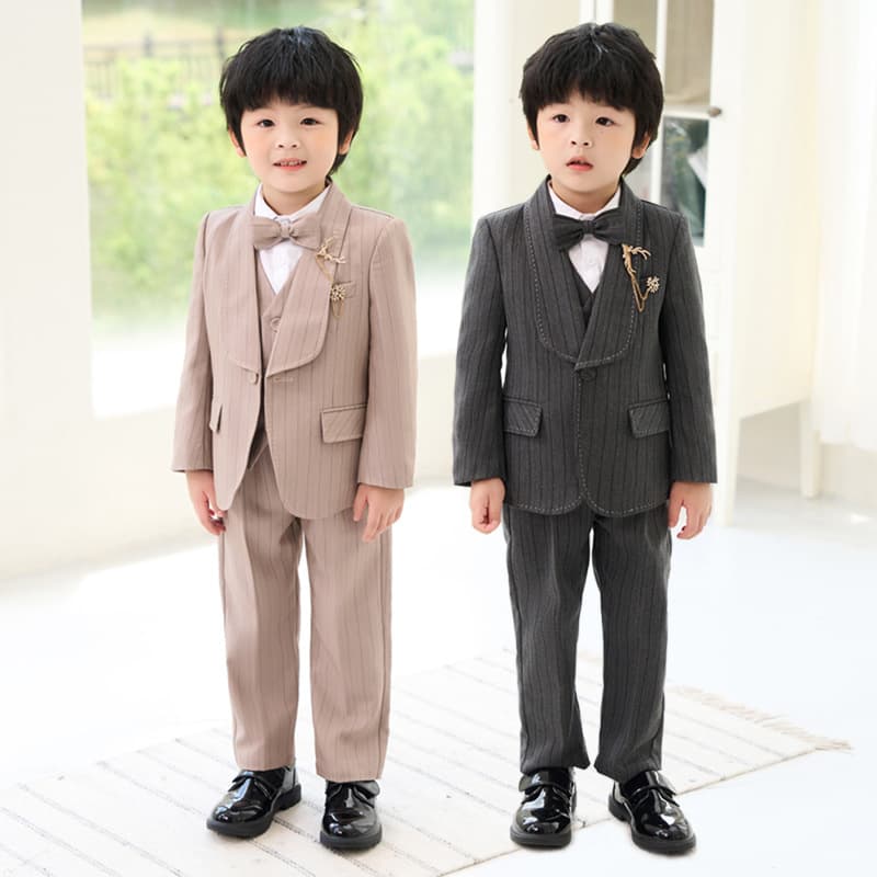 Children's Suit Autumn British Flower Boy Wedding Suit for School Class Activities Performance Suit Boy Birthday Photography Suit