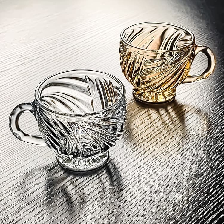 2025 New Crystal Glass Cup with Handle, Small Tea Cup, Coffee Cup for Ladies, High-Aesthetic Luxury Wine Glass