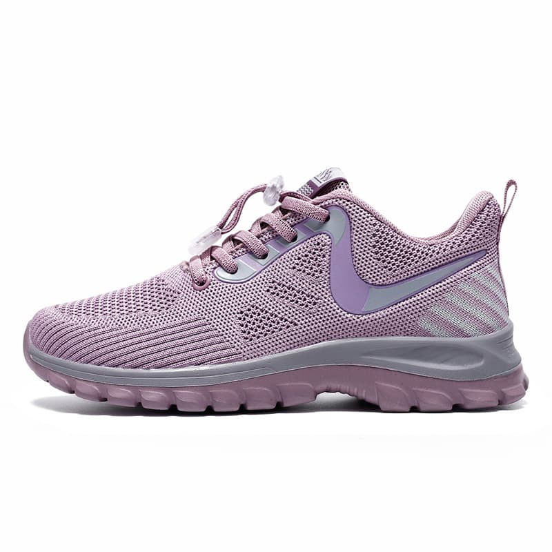 Spring Soft Sole Walking Shoes for Seniors, Travel Shoes for Mothers, Flyknit Sports Shoes for Middle-Aged and Elderly Women and Men, Comfortable and Lightweight
