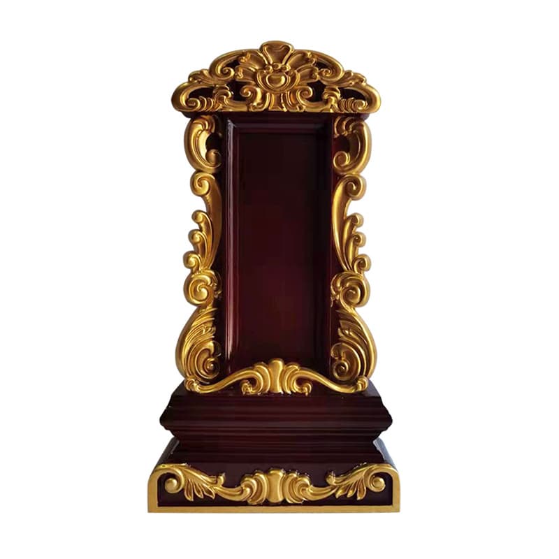 Solid wood ancestral worship tablets for temples and ancestral halls, wholesale with engraving services.