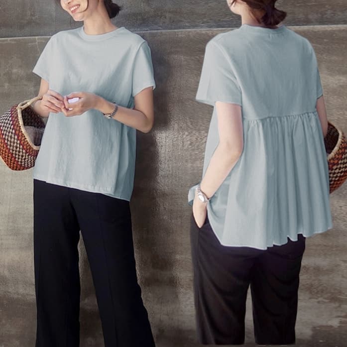 Ins Super Popular T-Shirt Women's Short-Sleeved Korean Style Summer Loose White Casual Versatile Puffy Top Doll Shirt