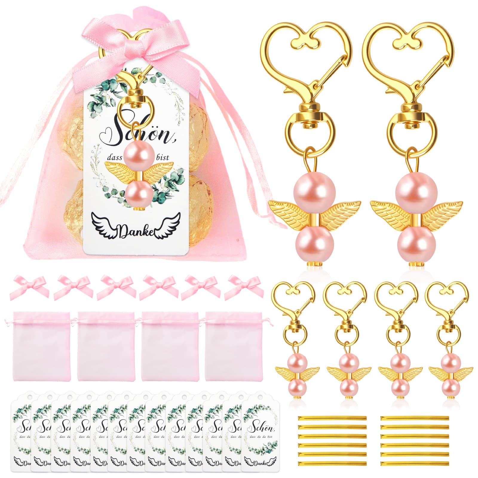 Cross-Border Guardian Angel Keychain Mother's Day Gift Birthday Baptism Communion Christmas Party Souvenir
