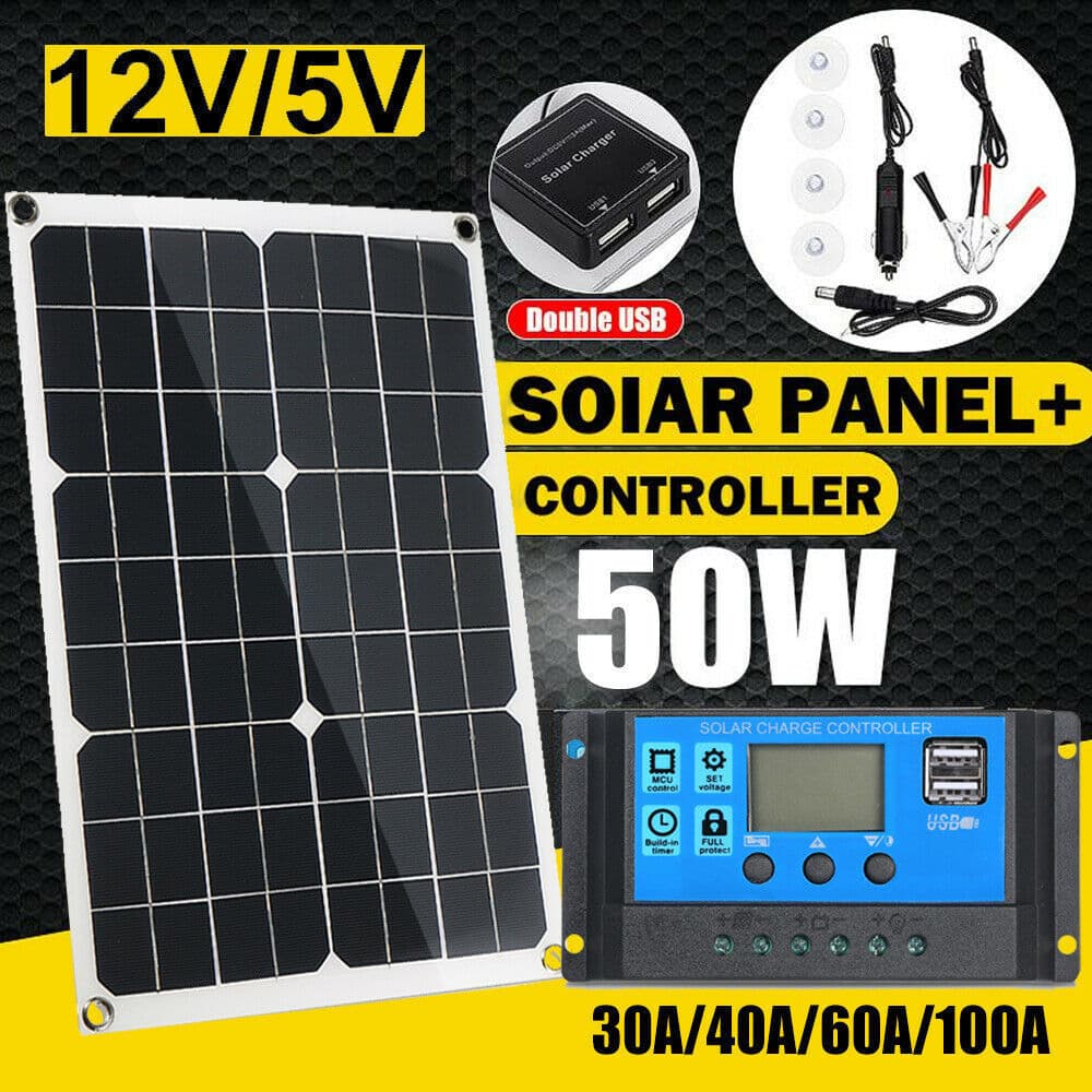 Monocrystalline Flexible 20W Solar Panel Dual USB Battery Controller Energy Storage Outdoor Phone Car Ship Charging Panel