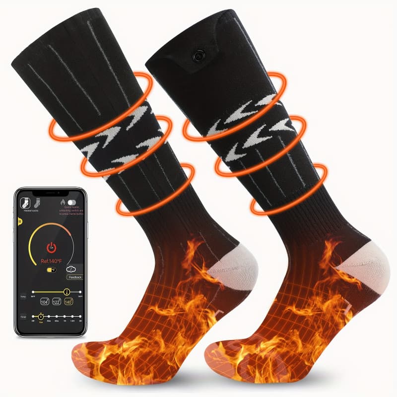 2026 New Cross-border Drop Shipping USB Rechargeable Heating Socks (with App Control) Cross-border Drop Shipping