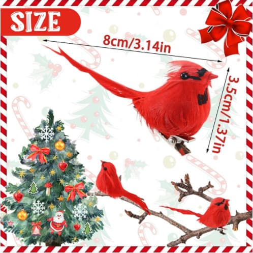 Amazon Hot Selling Mini Red Realistic Bird Robin, Garden Ornament Bird