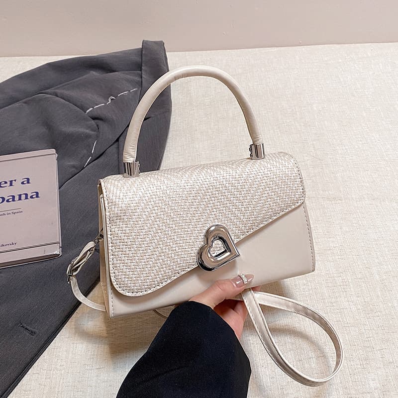 2026 new style Korean style popular fashion single shoulder crossbody bag retro stitching sequin handheld small square bag