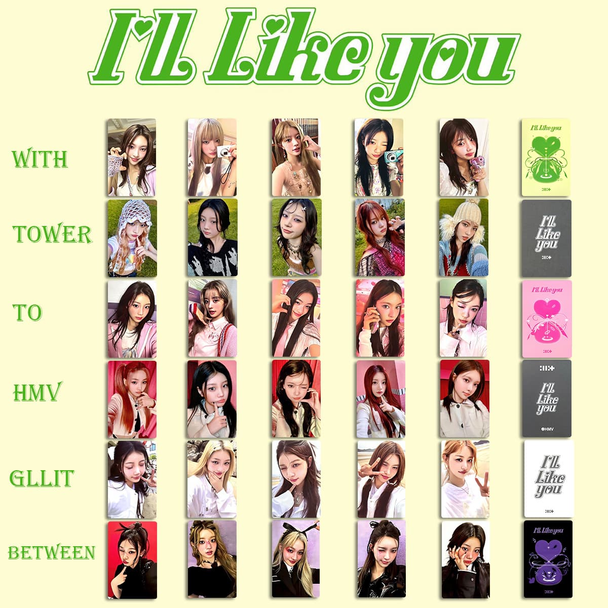 ILLIT Special Album Card Collectible Souvenir Mini Card GLLIT Li Yunchi MOKA Modern Artistic Postcard European Style