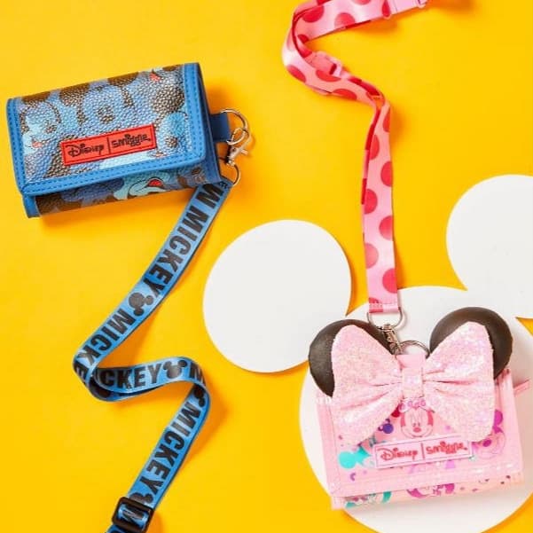 Australian Smiggle wallet Mickey Minnie children's student lanyard multi-functional card holder storage bag coin purse