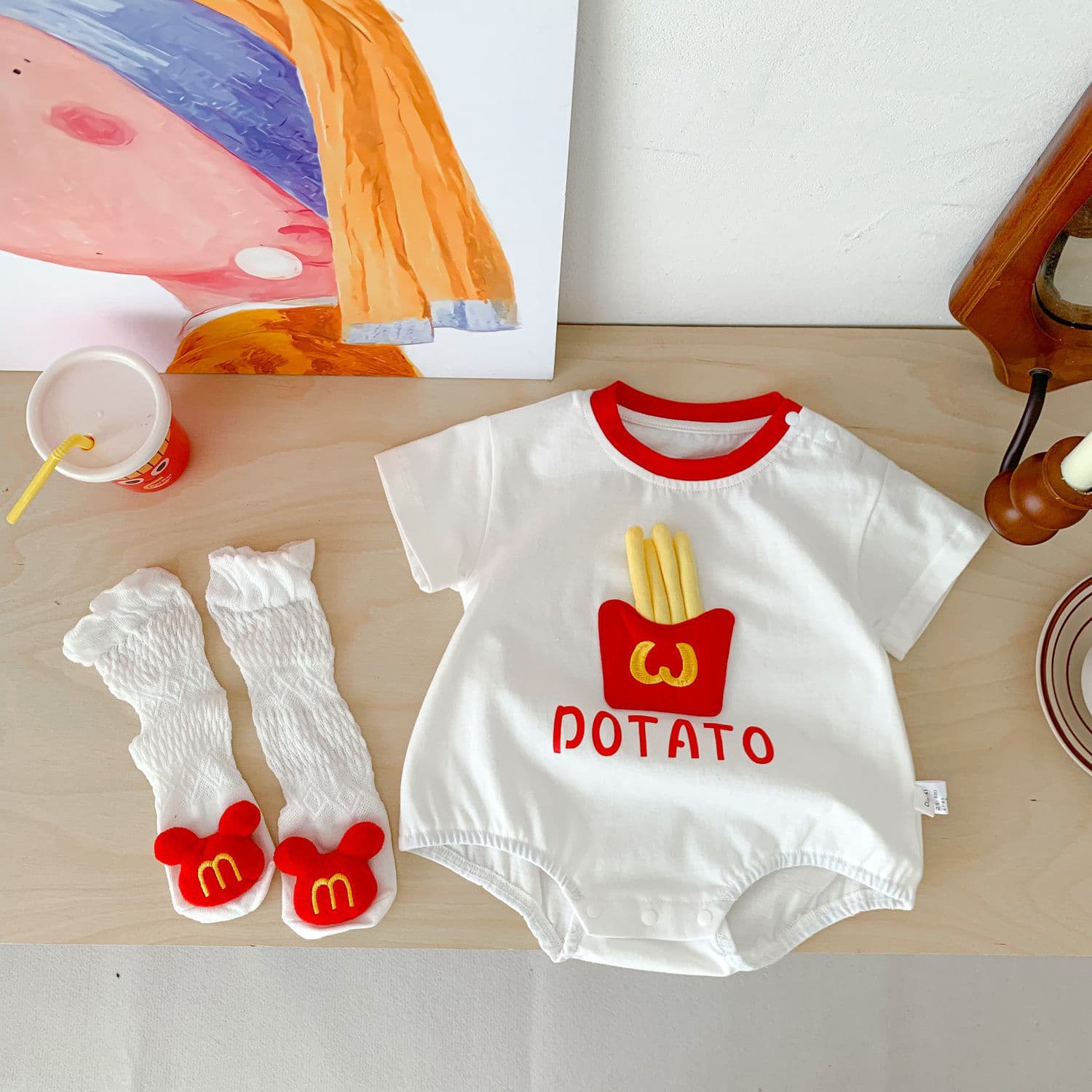 Baby clothes, summer clothes, thin clothes, newborn baby boy jumpsuits, super cute 100-day full moon summer clothes
