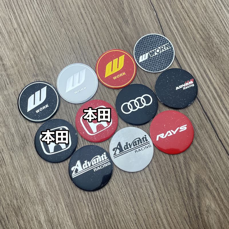 45mm Hub Cap Center Sticker for Audi Advan Large Cap Aluminum Reinforced Temus Pattern Logo