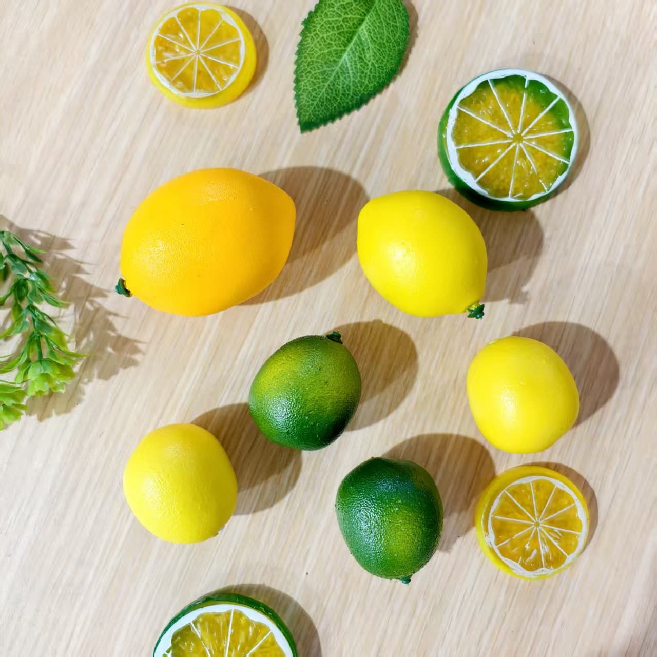 Artificial lemon, fake lemon model, simulated fruit, vine decoration for fruit trees, photography prop, window decoration
