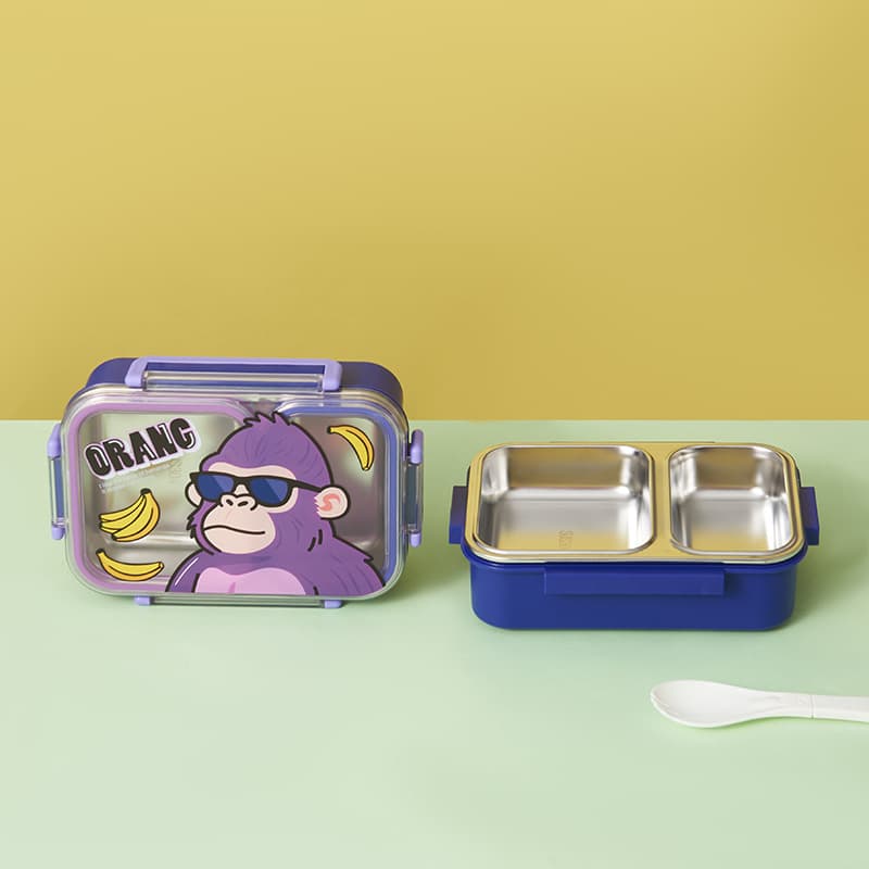 Kids' Bento Box Large Capacity Stainless Steel Lunch Box for Outdoor Picnic, Fresh-Keeping Food Container