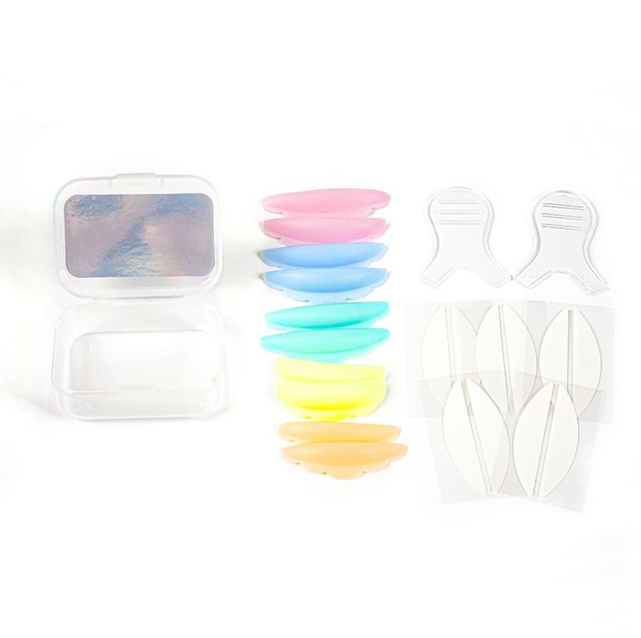 Eyelash Lifting Tools: 2 Y Brushes, 5 Pairs of Eyelash Lifting Shields, Double-Sided Tape, Eyelash and Brow Lamination Tool Kit