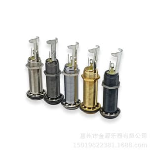 Electric Guitar Bass Output Jack 6.35mm Barrel Jack Socket, Strap Button Guitar Tail Jack Socket