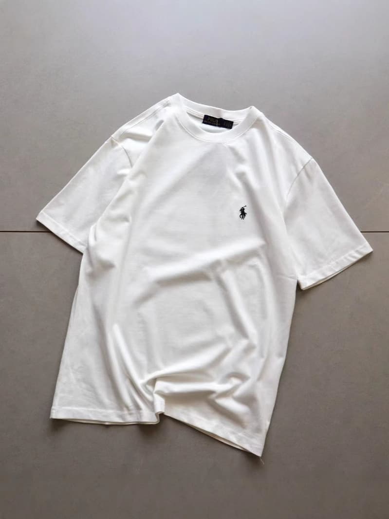Ralph Lauren Little Pony Summer Cotton Crew Neck Slim Fit Short Sleeve European Fit Men's Breathable Embroidered Polo Little Pony Logo T-Shirt