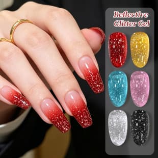 BORN PRETTY Cross-border Nail Art Flash Reflective Glitter Gel, High-Density Versatile Party Nail Polish