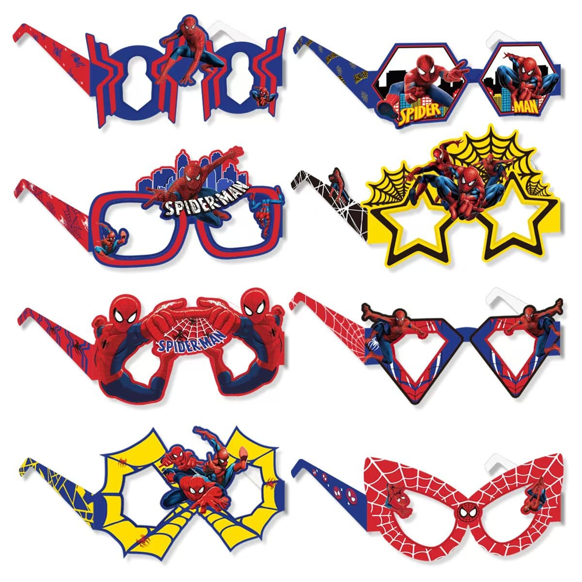 Cross-border Hero Party Photo Props Paper Glasses Hero Theme Birthday Glasses Decoration Supplies