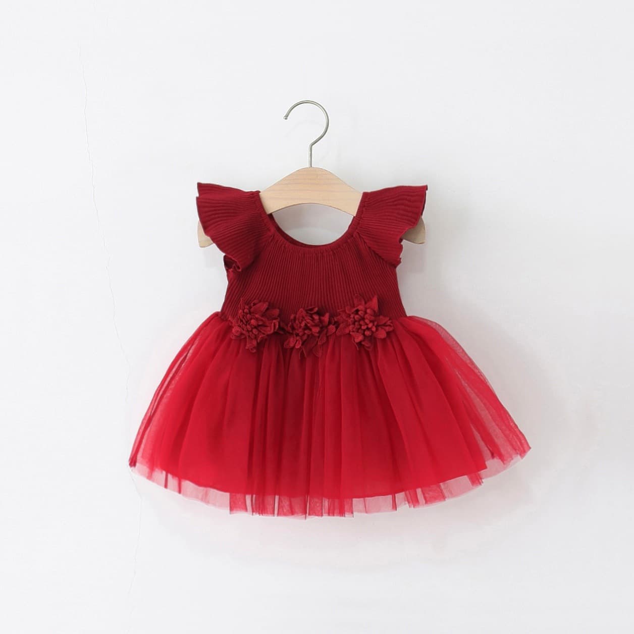 3677 Baby Girl Summer Dress Toddler Birthday Gown New Summer Children's Tulle Princess Dress