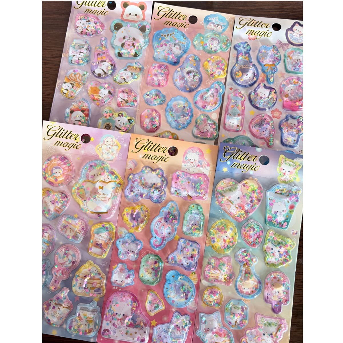 Yt-Dn Cartoon Children's 3D Water-Injection Oil-Filled Self-Adhesive Decorative Stickers for Kindergarten J Reward Shaking Stickers