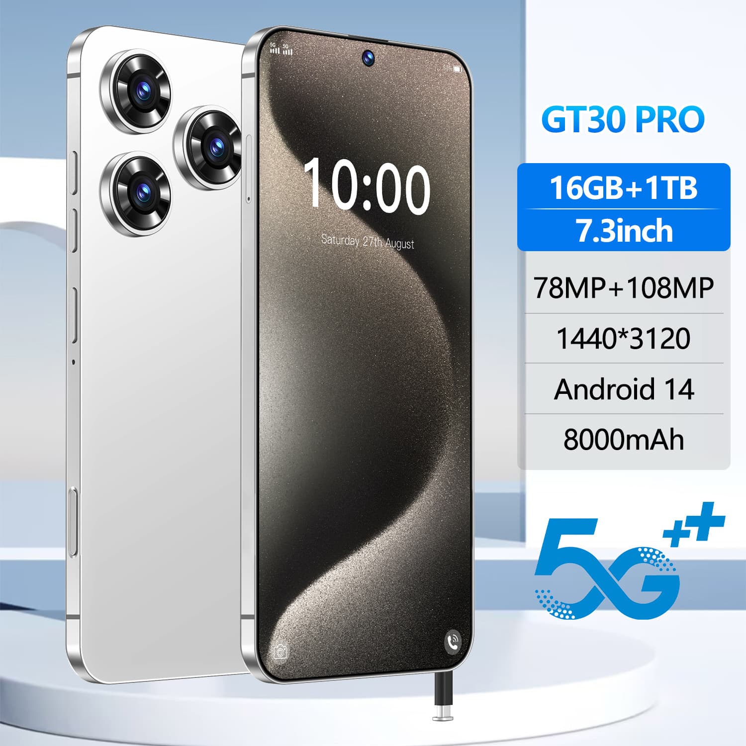 Hot-selling Cross-border GT30 PRO Smartphone 16+1TB Android Smartphone Factory Price Direct from Manufacturer
