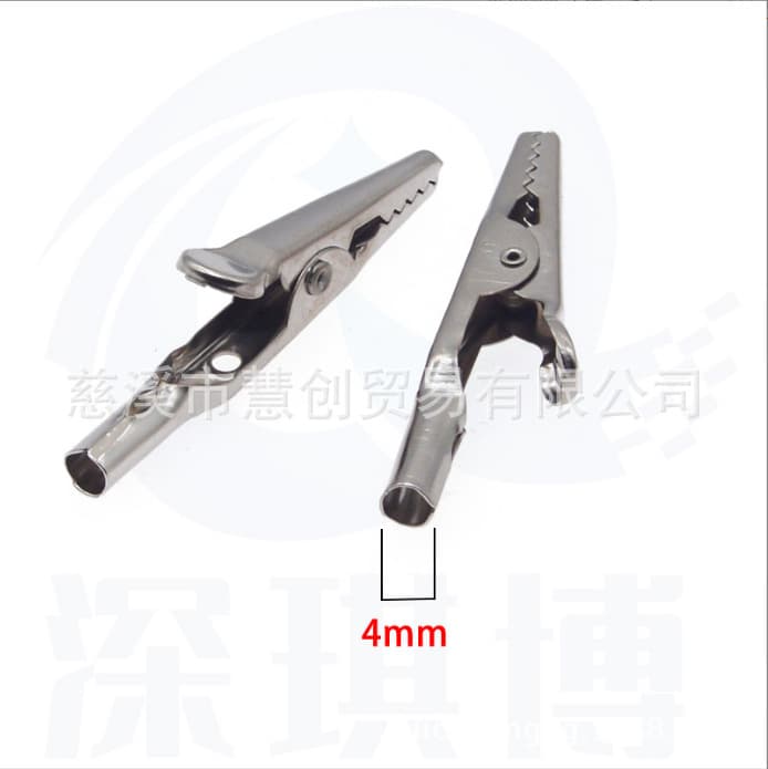 10A Alligator Clip, Single Handle 027, Large Connector with 4mm/4.8mm Jacks, Anti-static Accessory, Wiring Clip
