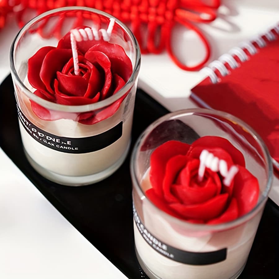 Rose Valentine's Day Silicone Candle Mold Soap Resin Casting Handmade Soap Aromatherapy Plaster Mold Gifts