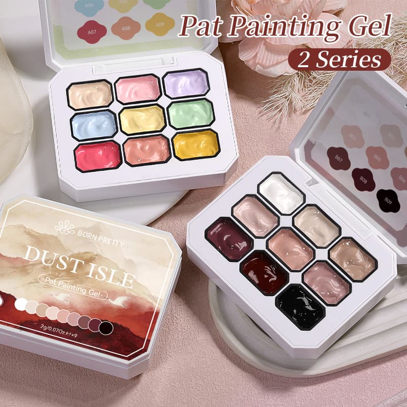 BORN PRETTY New Nine-grid Nail Patting Gel Painting Relief Embossing Powder Rubbing Multifunctional Nail Polish