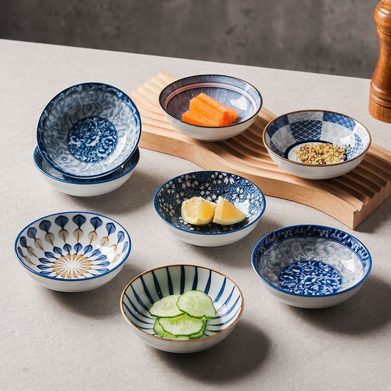Japanese condiment dish household small dish dish vinegar dish ceramic small pickle dish deep commercial dipping dish porcelain dish dipping dish