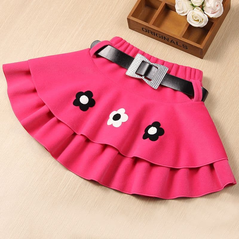 Children Girls Half Skirt Autumn Winter Short Skirt Kids Princess Dress Fashionable Middle Big Child New Year Clothes Little Girl Winter Skirt