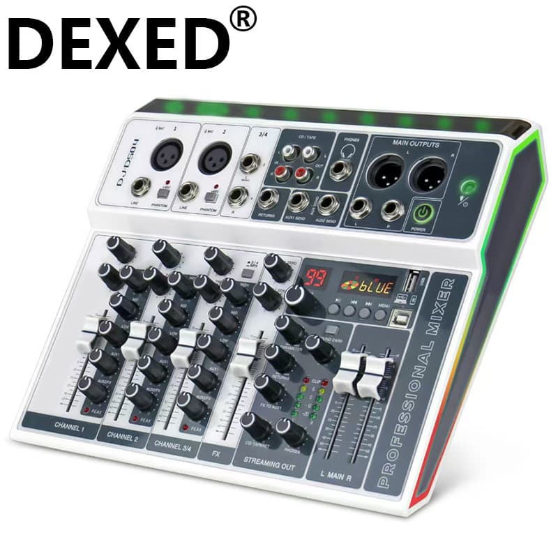 Cross-Border Mixer Bluetooth USB Mixer Monitoring DJ Reverberation Effect Stage Audio Bar Wedding Performance