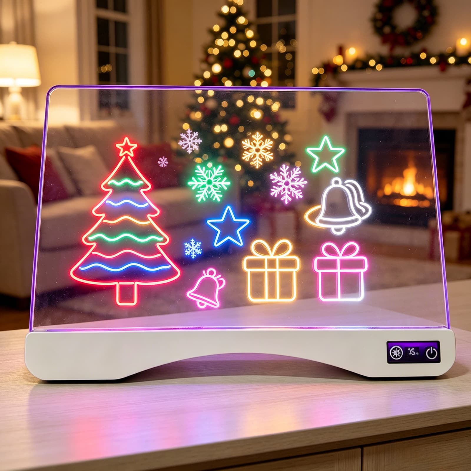 Cross-border New LED Acrylic Fluorescent Drawing Board Light Dimmable Digital Display Message Doodle Halloween Factory Direct Supply