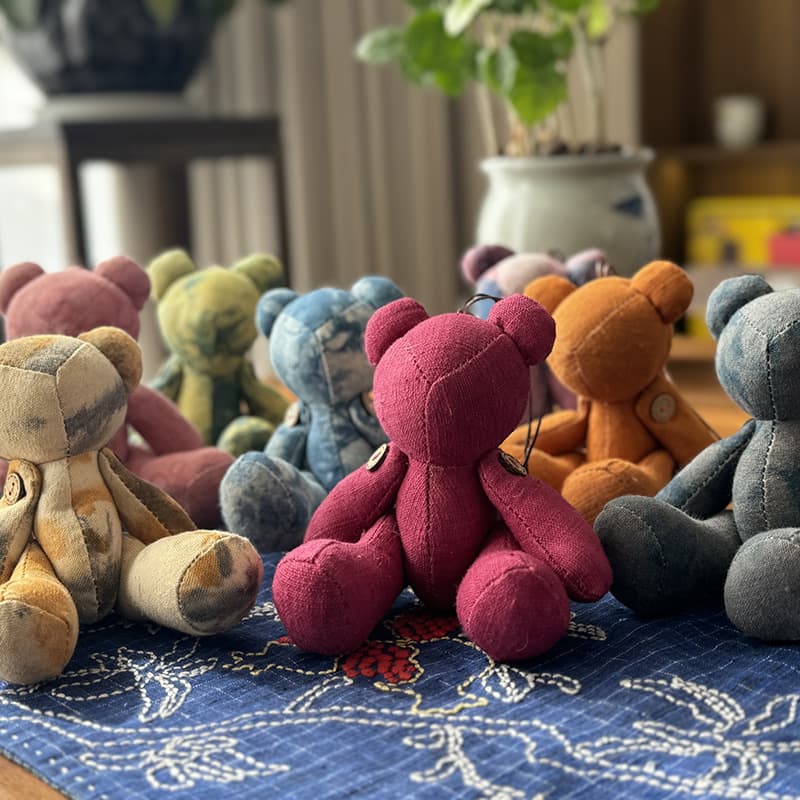 Handmade patchwork bear doll, coarse fabric bear, niche healing doll, birthday gift for best friend