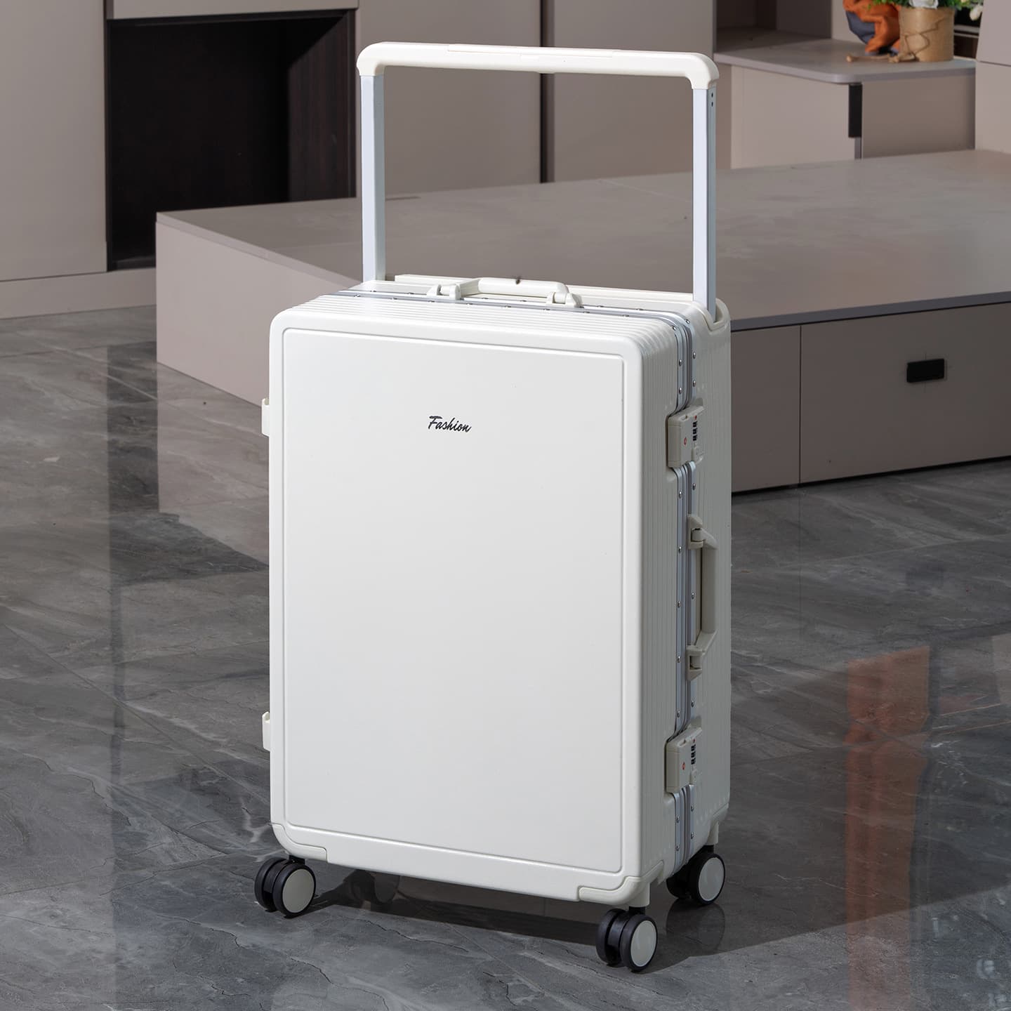 Wide Handle Luggage Trolley New Style Student Suitcase with Password Lock, Large Capacity, Multi-Directional Wheels, Travel Case