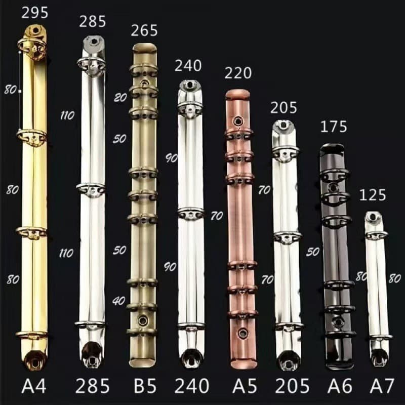 Metal Binder Multi-Function Notebook Binder Metal Clips 3-Hole 6-Hole 9-Hole Clips A4 A5 A6 A7 Binding Clips