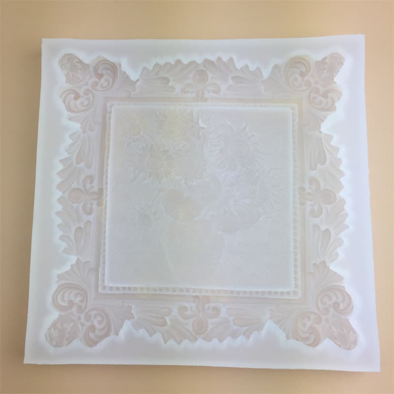 Sunflower large photo frame silicone mold plaster glue resin mold vase pattern mousse cake decoration mold
